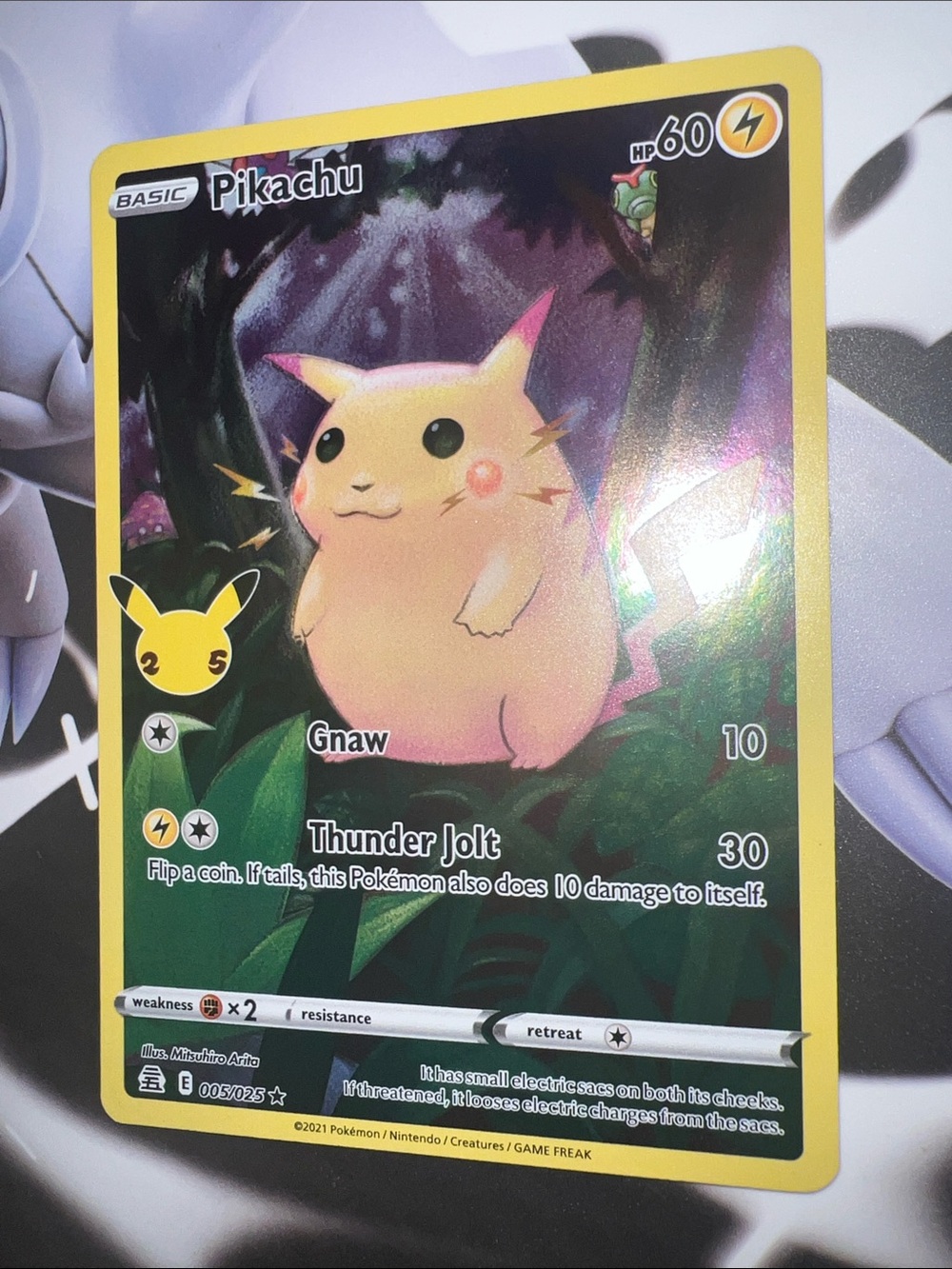 Pokemon Pikachu Trading Card - Yellow, Pink